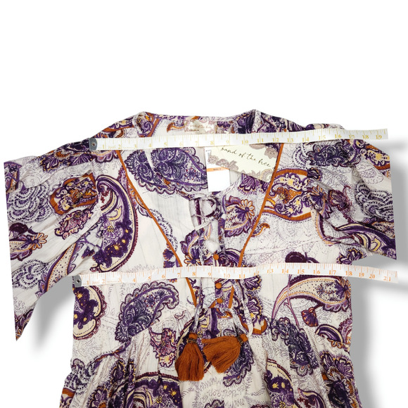 Band of the Free Lyonnette Paisley Boho Cottagecore Mini Dress S Puff Sleeve NWT - Picture 8 of 10